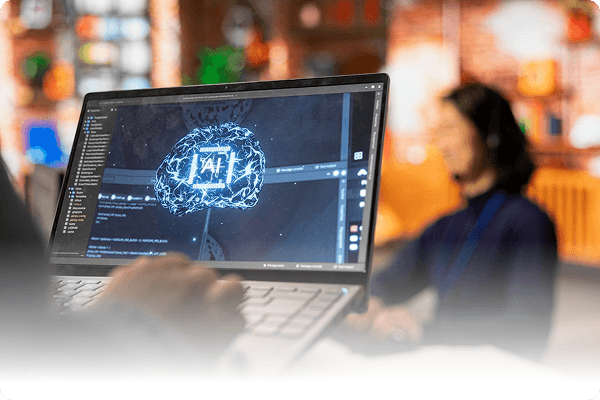 AI powered robot illustration